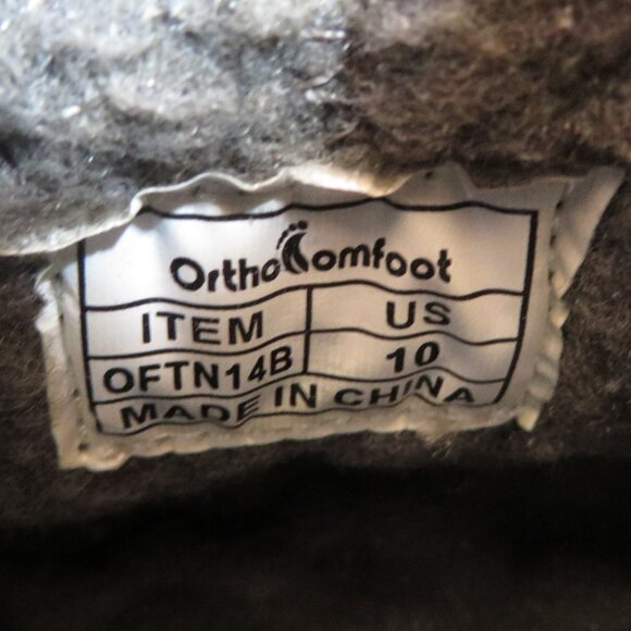 NEW OrthoComfoot Men’s Orthopedic Wide Winter Slippers Size 10 Brown/Gray - Picture 10 of 11